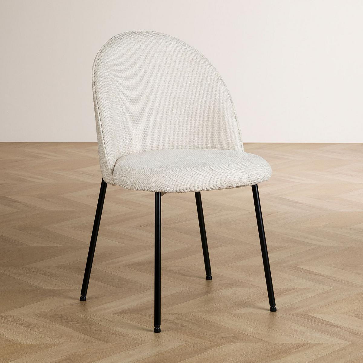 ESSZIMMERSTÜHLE CASSIE 2er-Set weiß - Weiß, Textil (48/83/53cm) - IDIMEX
