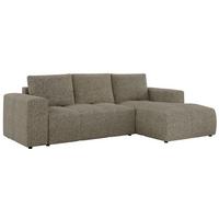 ECKSOFA MONIVA Dunkelbeige Strukture - Rechts - Taupe/Beige, Textil (266/164cm) - MKS
