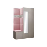 GARDEROBEN-SET Orion XXVI - Kaschmir/Rosa, Holzwerkstoff/Kunststoff (116/186/46cm) - MIRJAN24