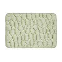 BADEMATTE Memory Foam Kiesel-Design 40/60 cm - Salbeigrün, Textil (40/60cm) - Homescapes
