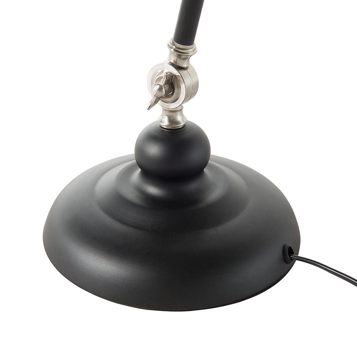 SCHREIBTISCHLAMPE Meramec 19/19/80 cm - Schwarz, Metall (19/19/80cm) - Beliani