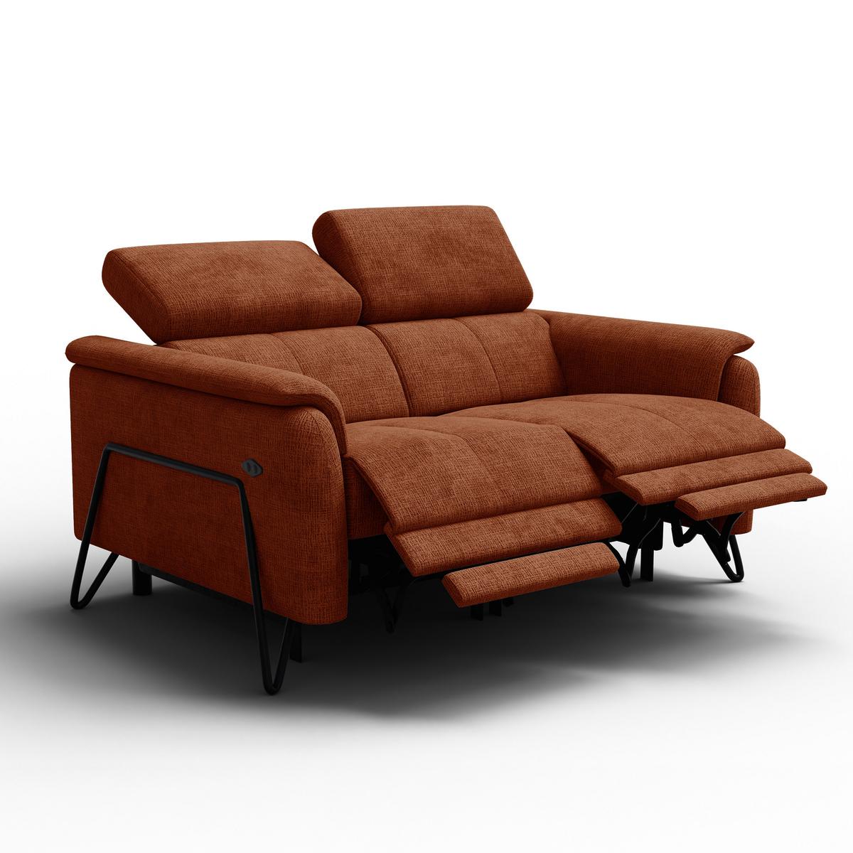 RELAXSOFA RODEN 2-Sitzer, rostrot - Orange, Holz/Textil (152/82/103cm) - Wozimo