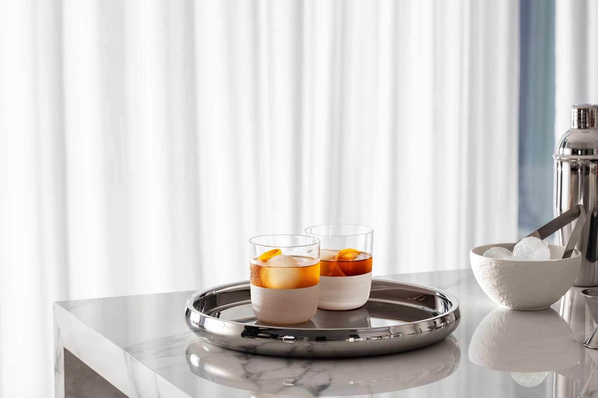WHISKYBECHER Manufacture Rock weiß-transparent 250 ml 4er Set - Transparent/Weiß, Glas (0.25L) - Villeroy & Boch