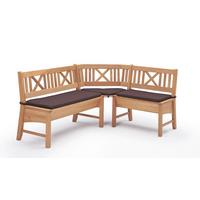 ECKBANK Deborah 224 x 177 x 87 Massivholz Buche lackiert/Dunkelbraun - Buchefarben/Braun, Holz (224/177cm) - 58aufmkessel