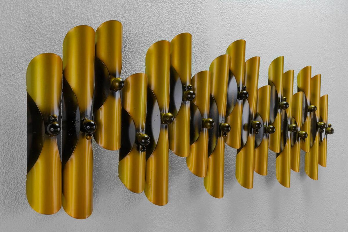 WANDDEKO Gold 90/32 cm - Goldfarben, Metall (2.85/32/5cm) - KUNSTLOFT