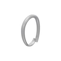 DUSCHVORHANGRINGE verschließbar 65/49 mm für Duschvorhangstange / Spannstange, Glasklar, Packung 10 Stück - Transparent, Kunststoff (35cm) - INTERDECO