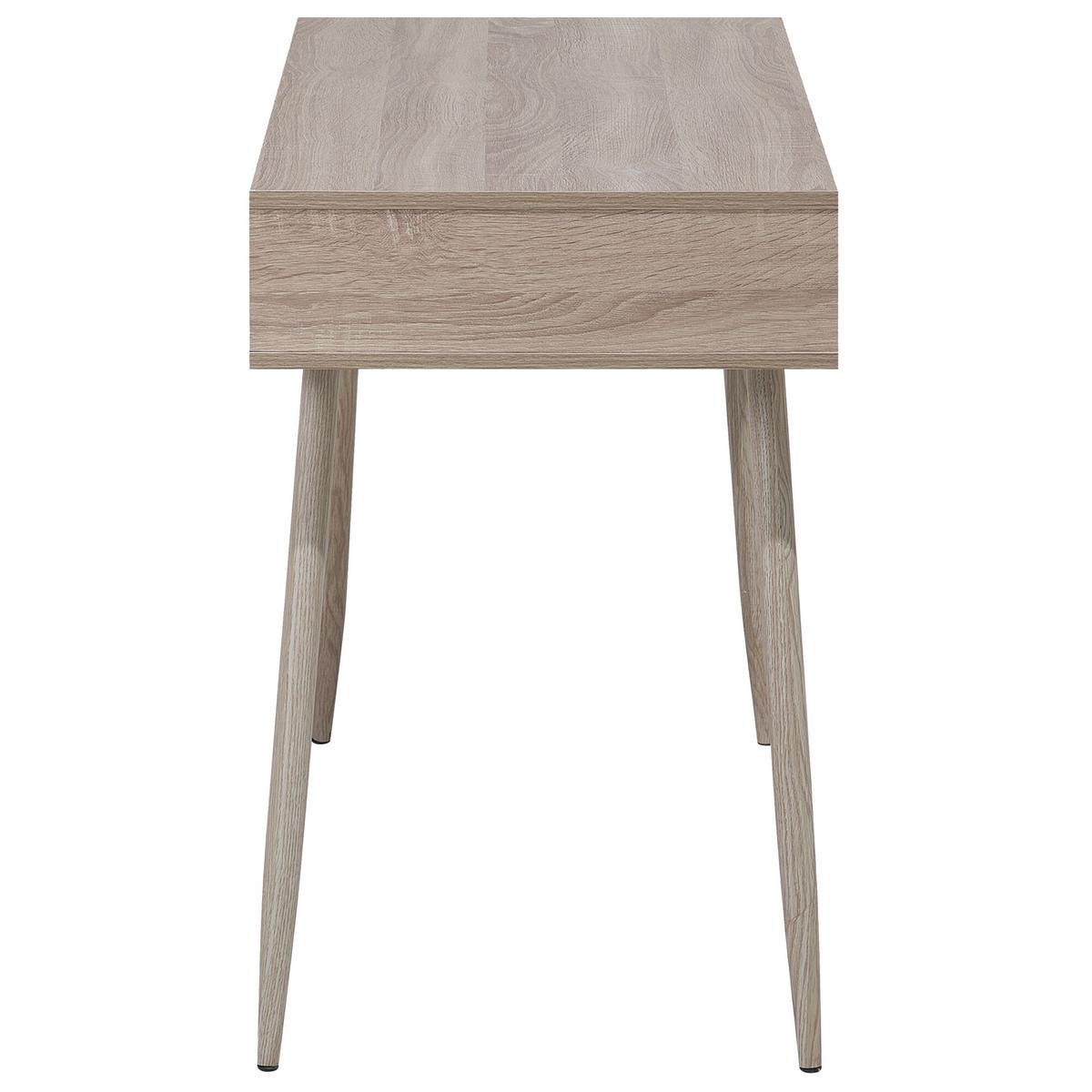 SCHREIBTISCH heller Holzfarbton 100/48/76 cm Deora - Hellgrau, Holzwerkstoff (48/100/76cm) - Beliani