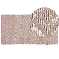 TEPPICH geflochten Gerze 150/80 cm - Pink, Textil (80/150cm) - Beliani