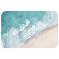 WC-VORLEGER Strand - Meer - Natur - Sommer Toilettenvorleger 60x40 cm - Türkis, Textil (60/1cm) - OnlyWow