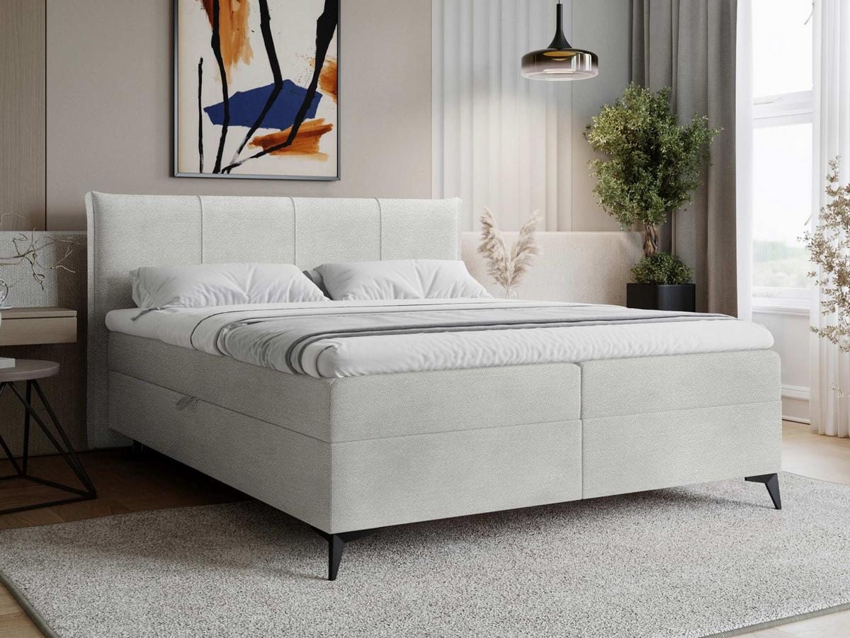 BOXBETT Eco Bis - H3 - Hellgrau/Schwarz, Holz/Holzwerkstoff (160/200cm) - MIRJAN24