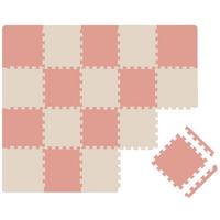 SPIELMATTE mit Rand - 180/90/1 cm Puzzlematte Rosa Beige - Rosa, Kunststoff (30/30cm) - Littletom