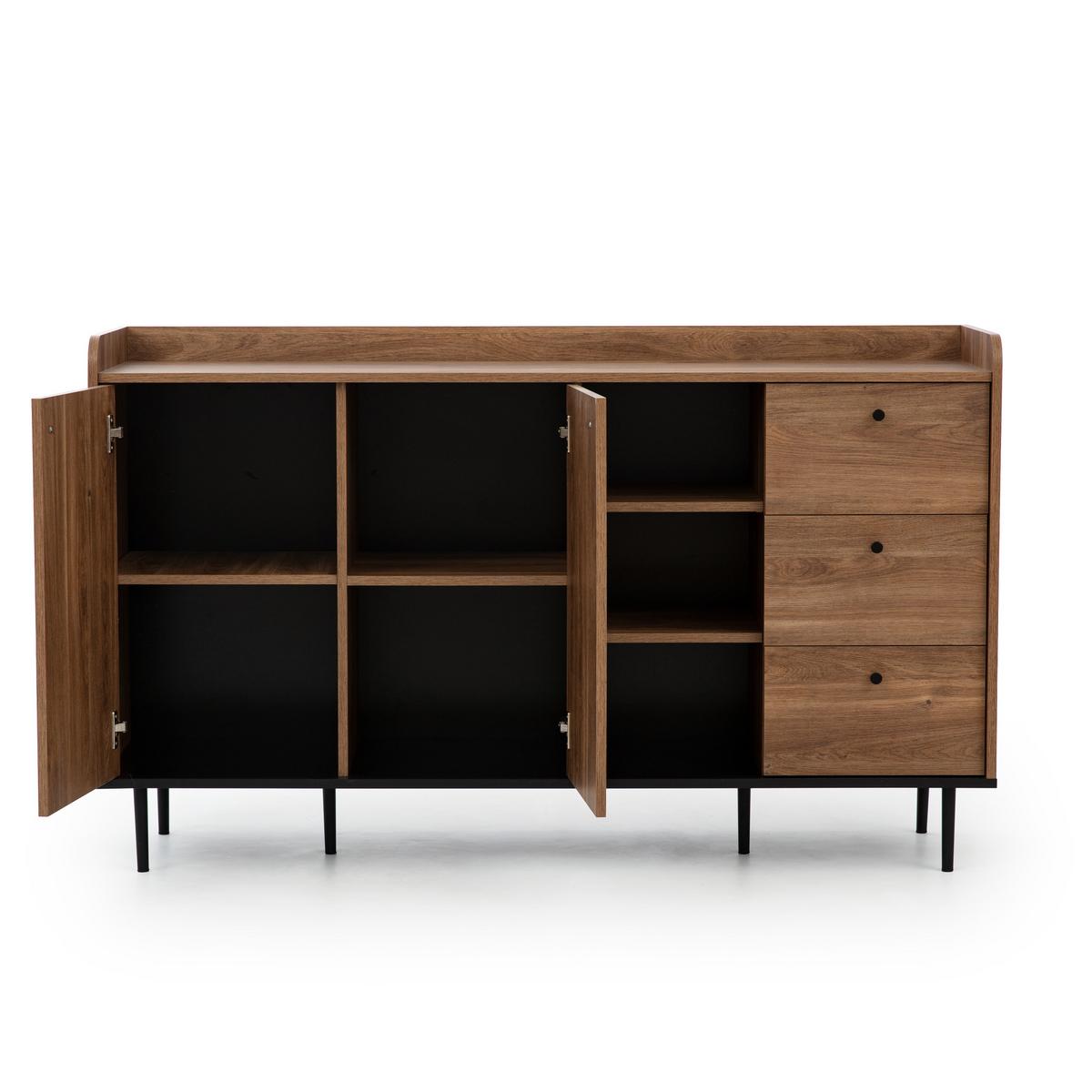 KOMMODE Vasilia mit 2 Türen und 3 Schubladen, Brandy Castello - Eichefarben, Holzwerkstoff (150/90/45cm) - Beautysofa