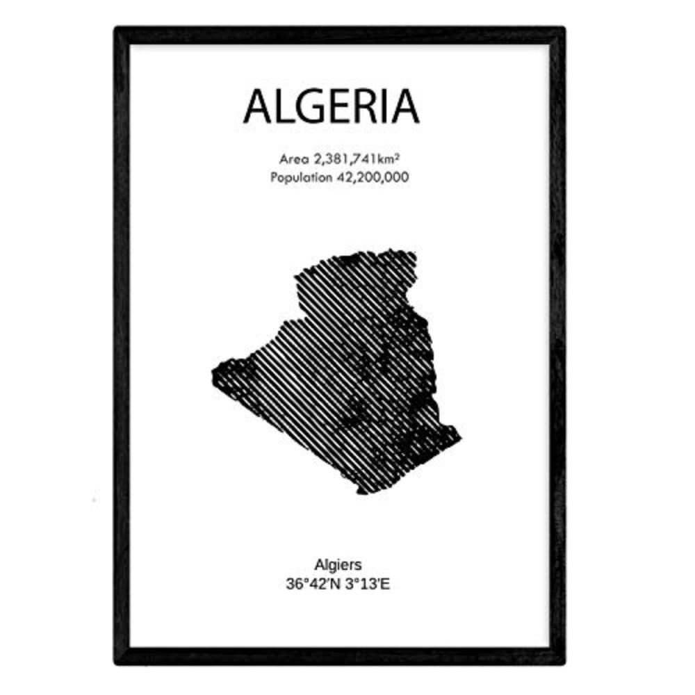 POSTER Länder & Kontinente Algerien A3 Rahmenlos - Klar, Papier (29.7/5/42cm) - Nacnic