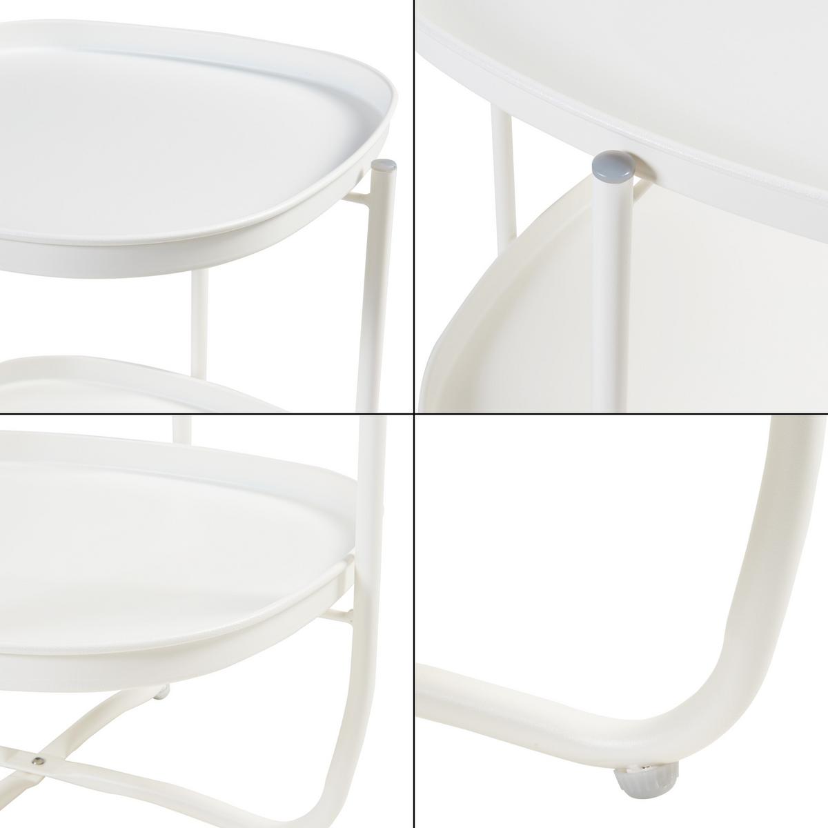 TABLETTTISCH Sandefjord - Weiß, Metall (46/46/57.5cm) - [en.casa]