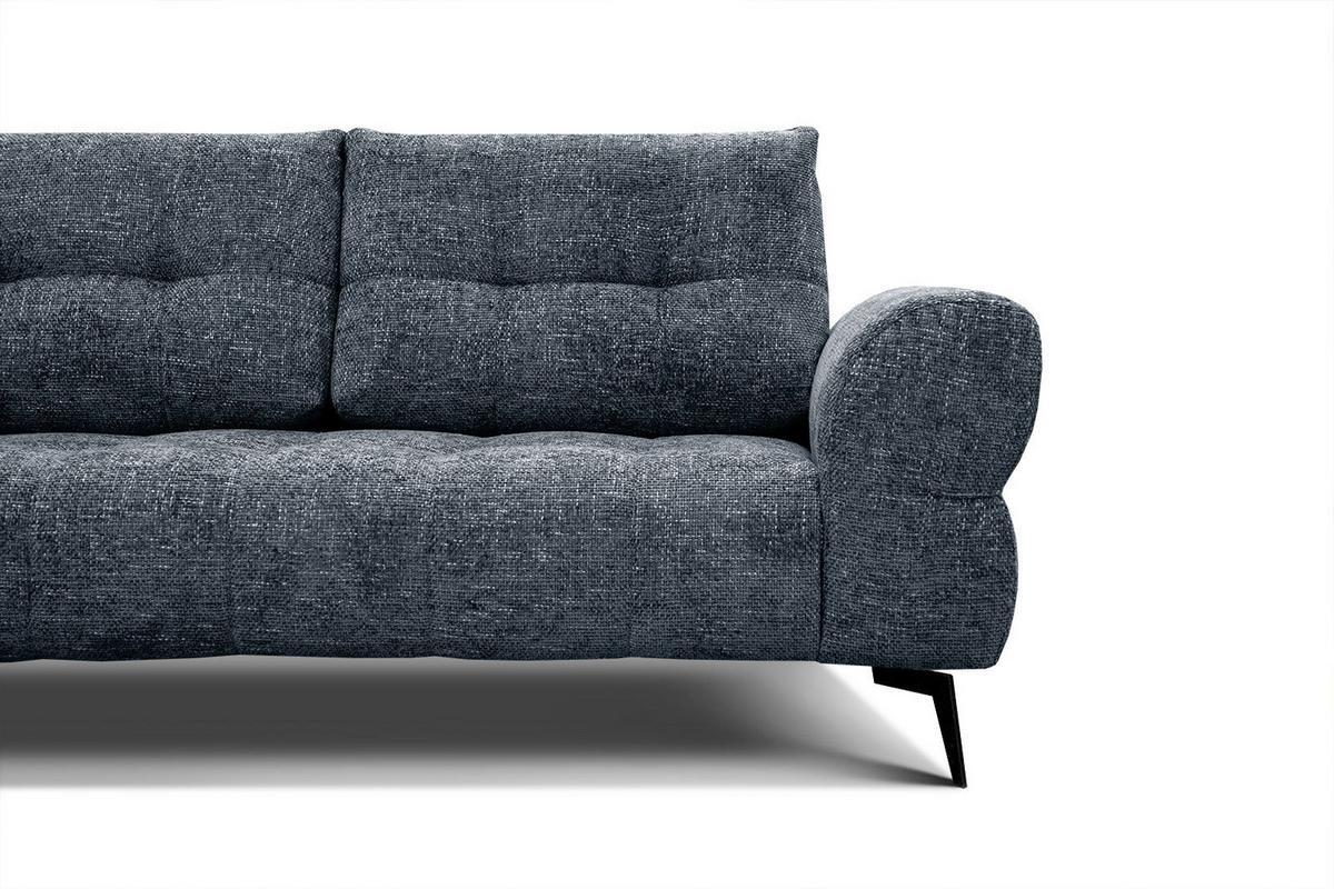ECKSOFA SALVINI 5-Sitzer, dunkelblau - Schwarz/Dunkelblau, Holzwerkstoff/Textil (158/292cm) - Wozimo