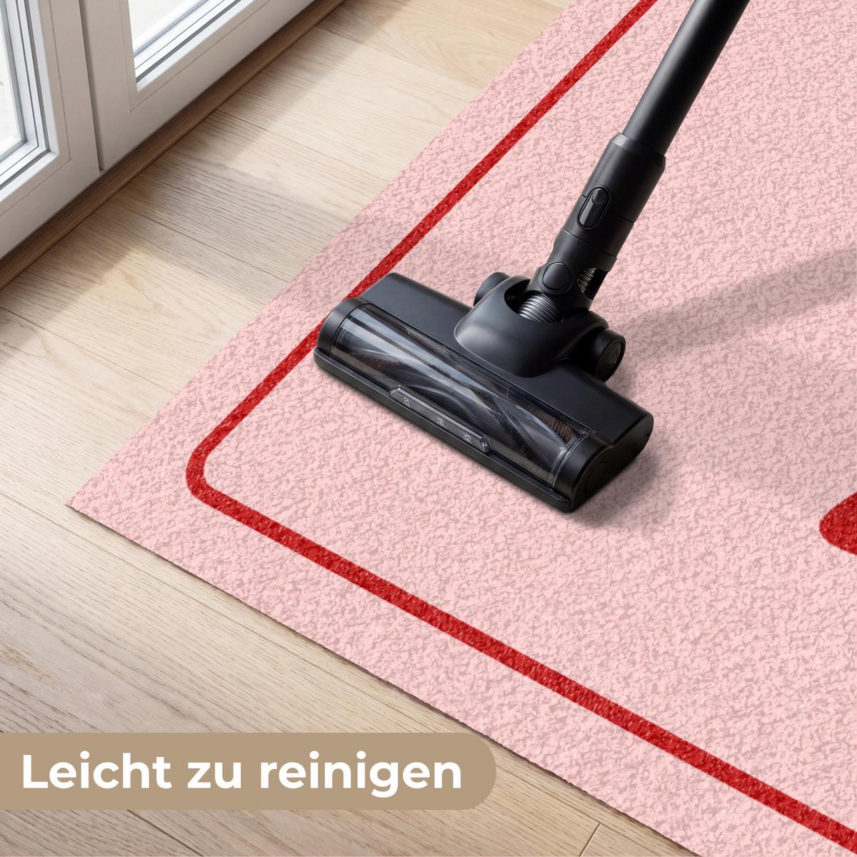 FUSSMATTE Willkommen - Schleife - Rosa Fußabtreter 180x120 cm - Rosa, Kunststoff (180/0.4cm) - MuchoWow