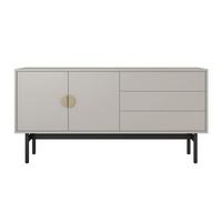 TV-LOWBOARD Stoon II TAUPE 154 CM - Taupe/Goldfarben, Holzwerkstoff/Metall (154/93/38cm) - Selsey