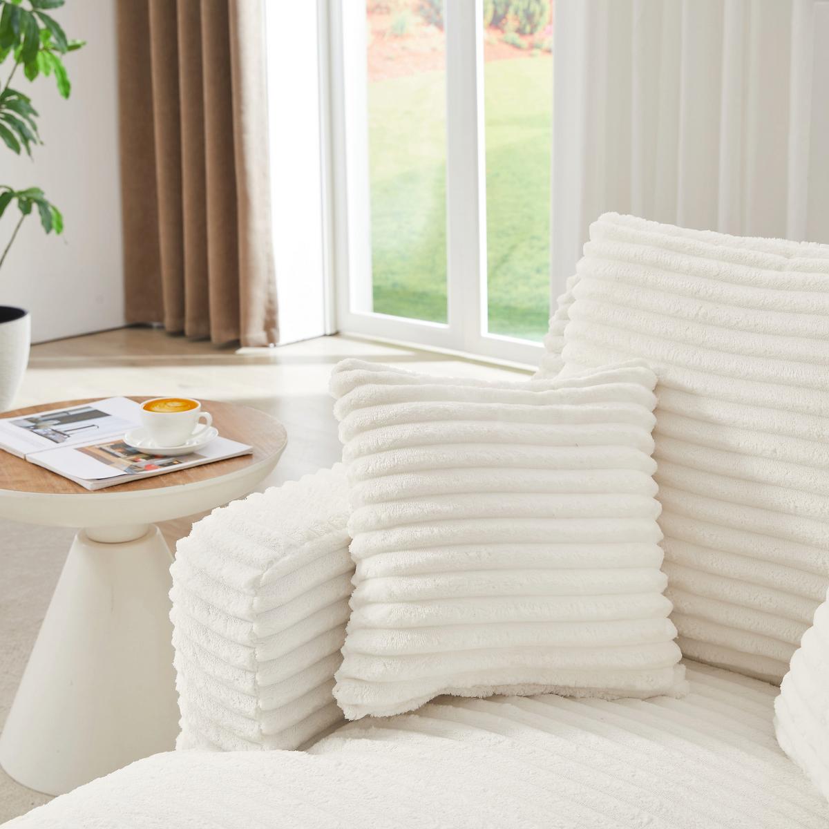 RELAXSESSEL aus Cord Modulare Chaiselongue & ohne Montage - Creme, Textil (32.99/127/32.99cm) - Urban Meuble