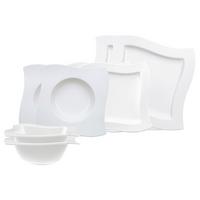 EINSTEIGER-SET NewWave weiß 8-tlg. - Weiß, Keramik (2/2/2cm) - Villeroy & Boch