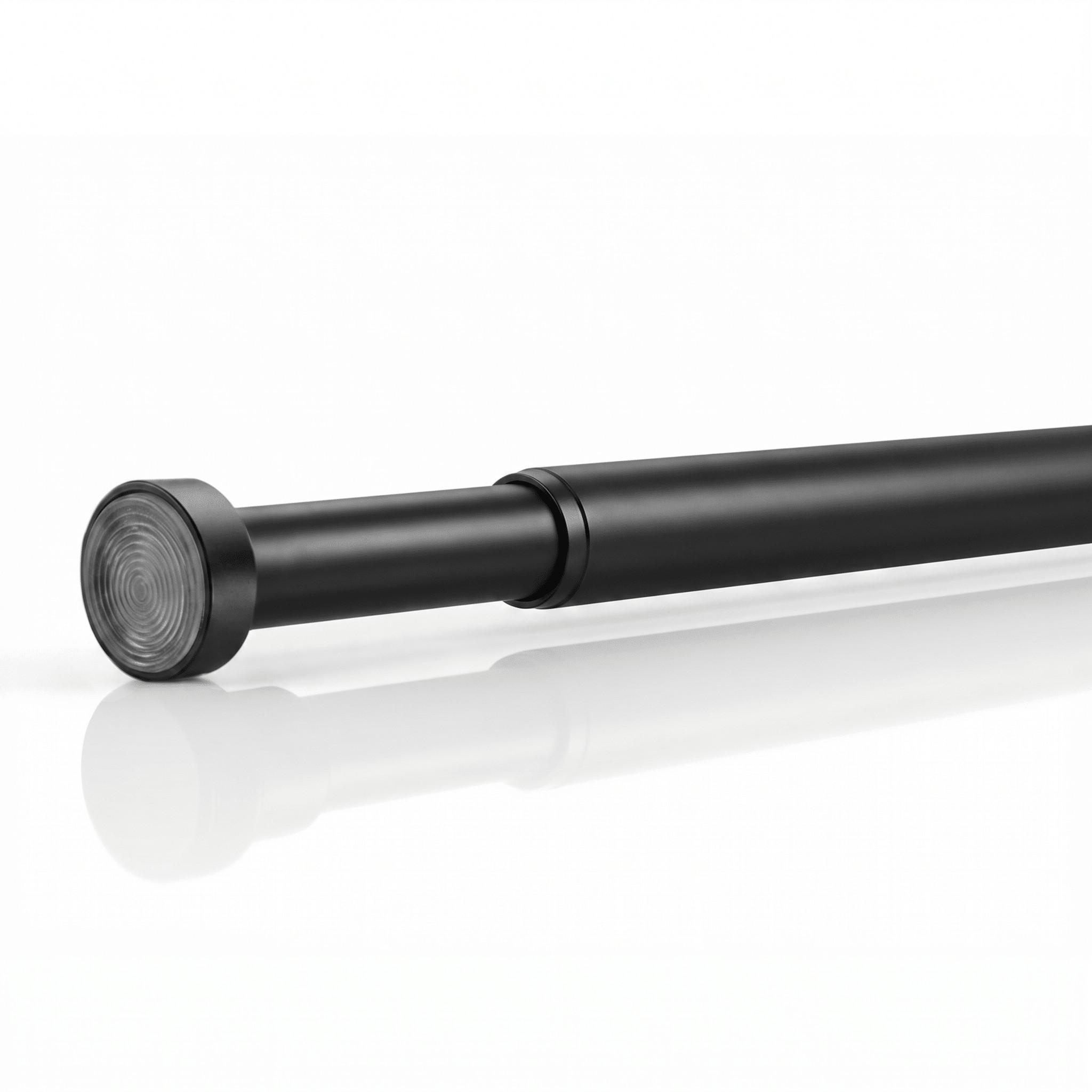 DUSCHVORHANGSTANGE ohne Bohren ausdrehbare Teleskop-Klemmstange aus Metall 80-125cm - Schwarz, Metall (80cm) - Deco-Raum