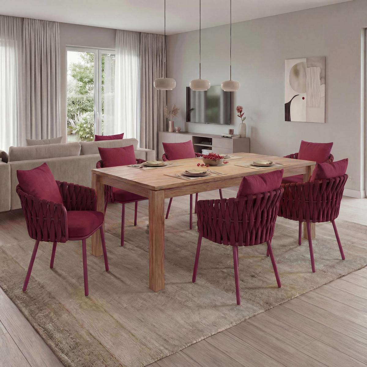 ESSZIMMERSTUHL Bordeaux - Bordeaux, Textil (56/71/57cm) - MCW