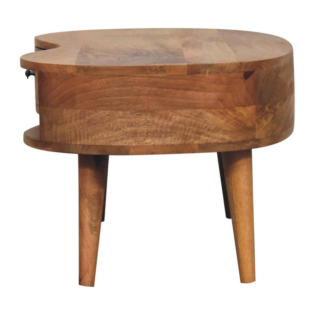 COUCHTISCH 1 Schublade, 1 offenes Fach, Nordische Beine, Beige - Messingfarben/Braun, Holz/Metall (50/80/40cm) - Artisan Furniture