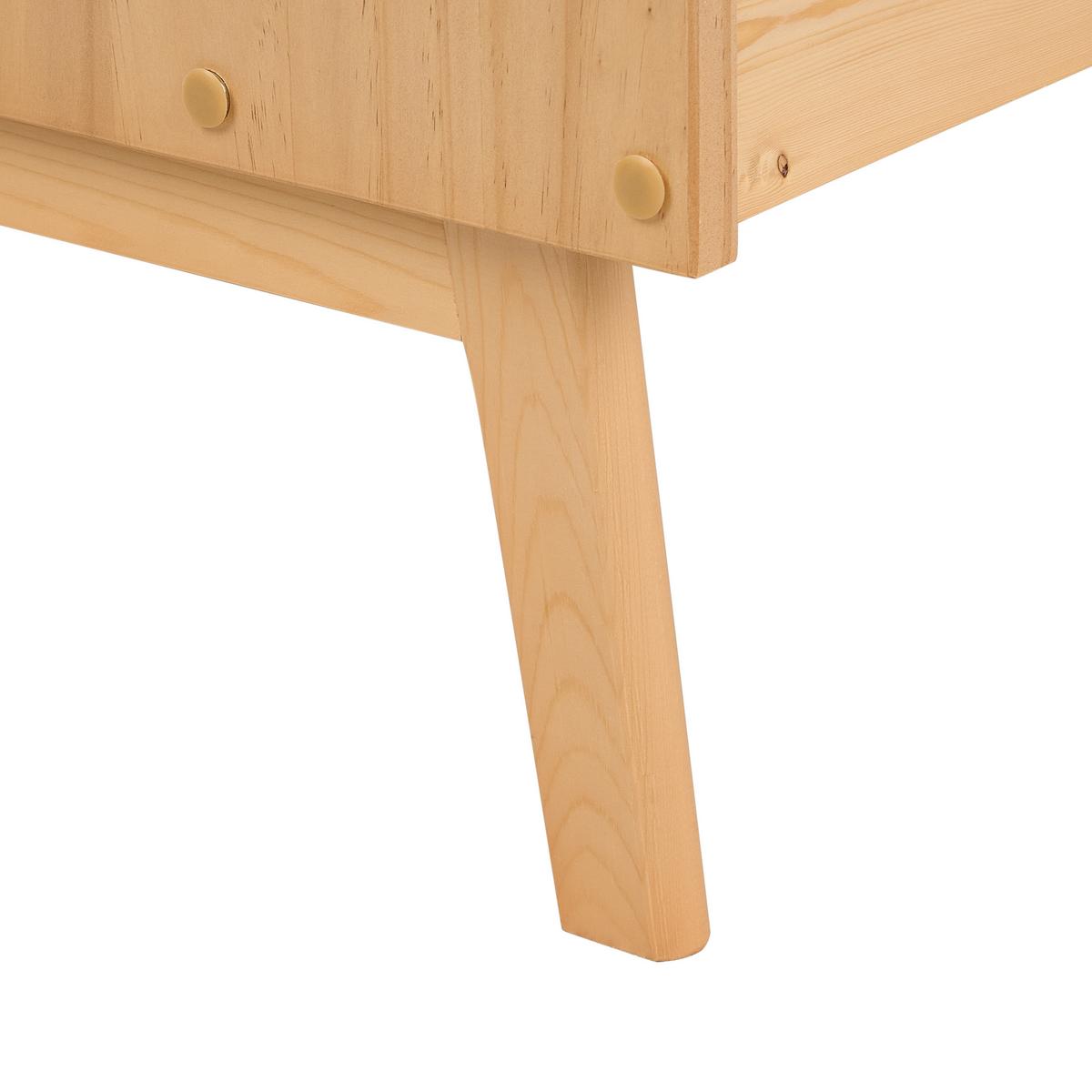 BETT mit Lattenrost 90/200 cm Kiefernholz Braun Bonnac - Braun, Holz (90/200cm) - Beliani