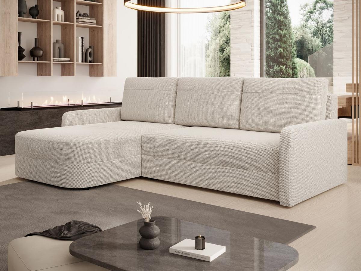 ECKSOFA Arvento Beige - Beige/Schwarz, Holz/Kunststoff (250/170cm) - Graingold