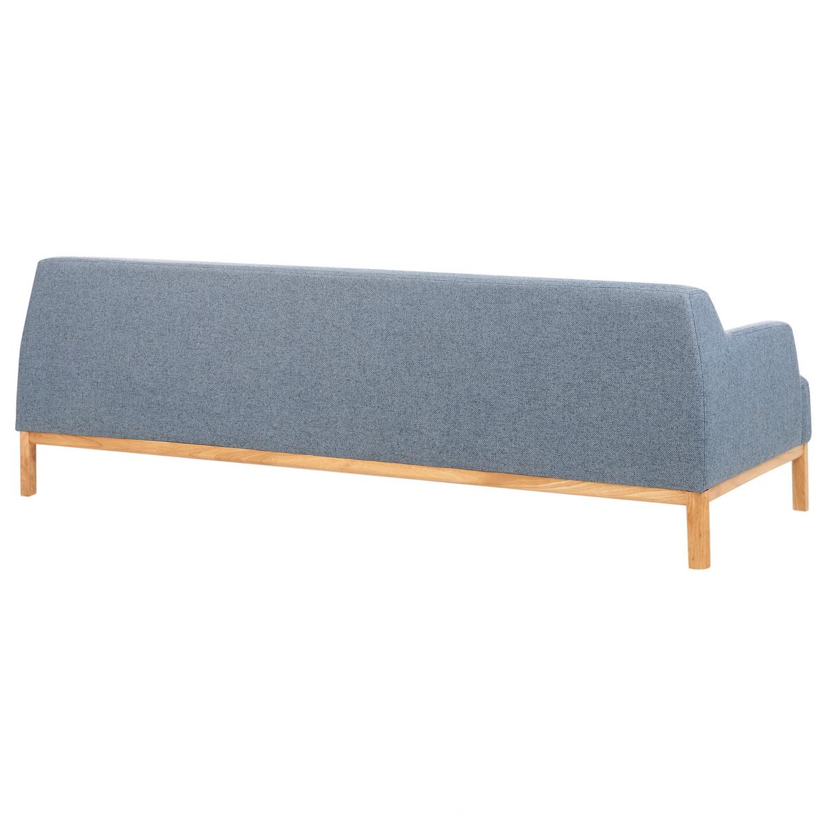 3-SITZER-SOFA Stoff Blau Sosjo - Blau, Textil (219/74/83cm) - Beliani