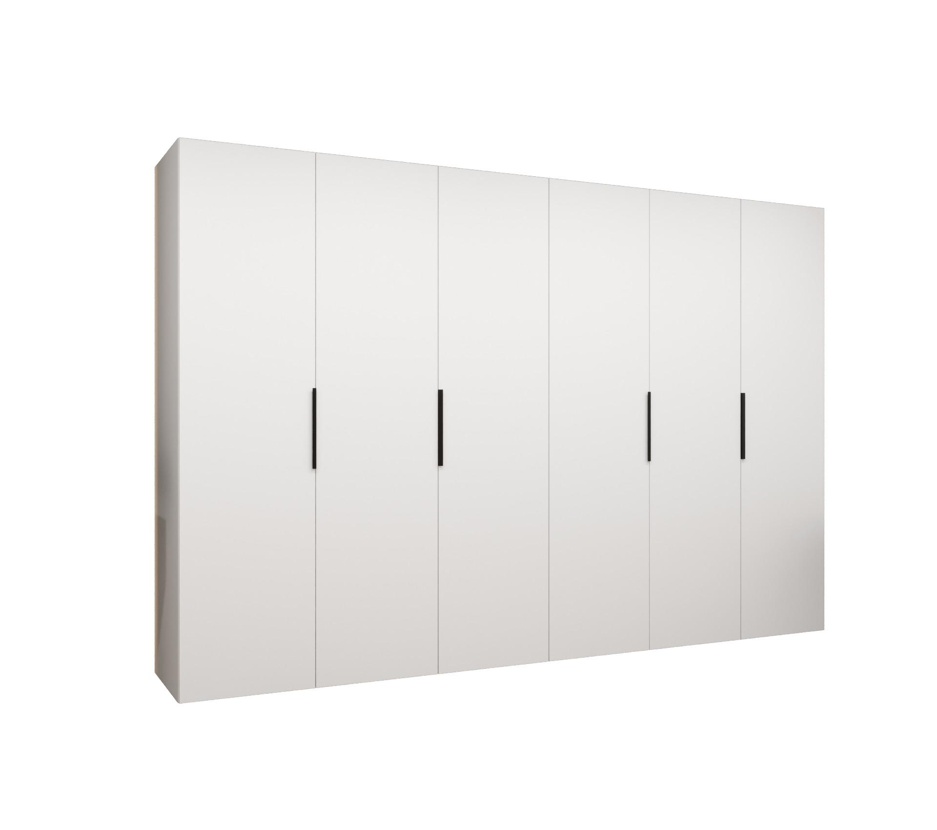 DREHTÜRENSCHRANK 202/300/52 6-türig - Schwarz/Weiß, Holz (300/202/52cm) - MÖBEL KRYSPOL