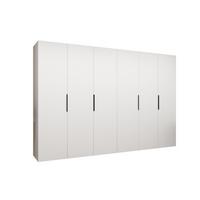 DREHTÜRENSCHRANK 202/300/52 6-türig - Schwarz/Weiß, Holz (300/202/52cm) - MÖBEL KRYSPOL