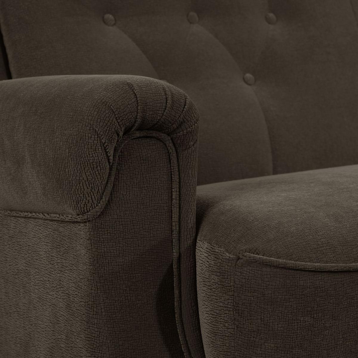 SOFA 3-Sitzer mit Bettfunktion Kaylyn Flockstoff braun - Braun, Kunststoff (83/89/207cm) - 58aufmkessel
