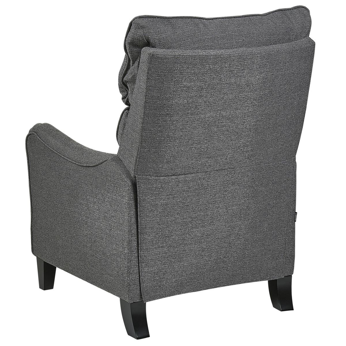 SESSEL grau manuell verstellbar Royston - Schwarz/Grau, Textil (68/108/73cm) - Beliani