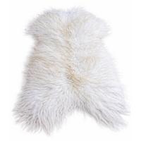 LAMMFELL Island Langhaar natur lockig weich Premium Naturweiß ca. 105 cm - Weiß, Fell (55/105cm) - Provellus