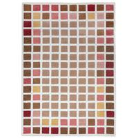 WOLLTEPPICH handgetuftet HAMPS, Quadratraster, Rosa, 200 x 290 cm - Rosa, Textil (200/290cm) - KADIMA DESIGN
