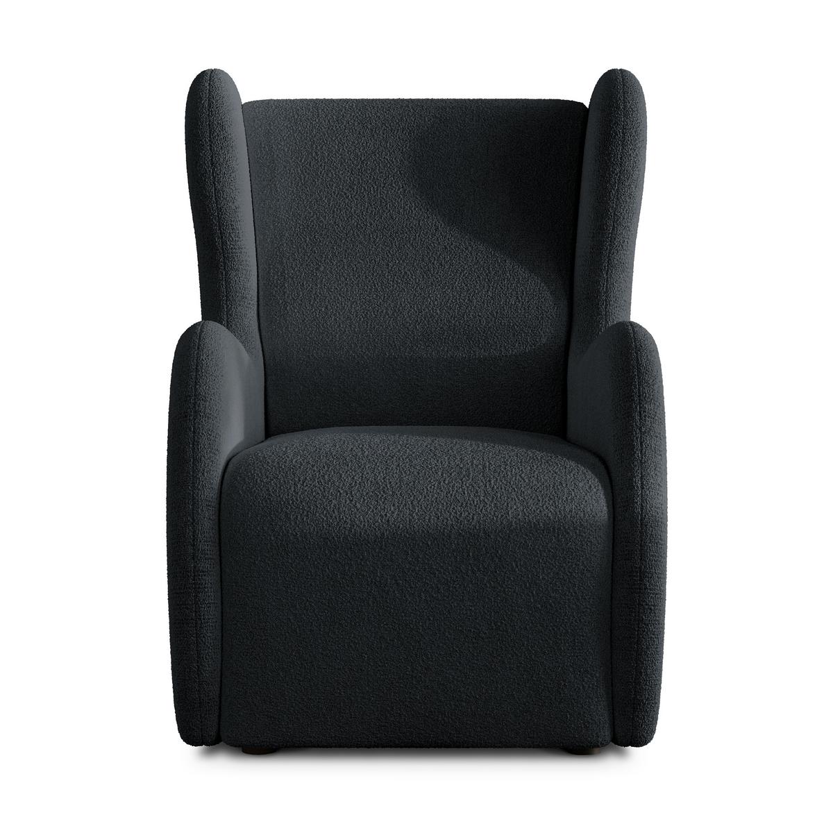 SESSEL MASTI Polstersessel Loungesessel ergonomisch, Schwarz - Schwarz, Holzwerkstoff/Kunststoff (74/100/86cm) - MASSENO
