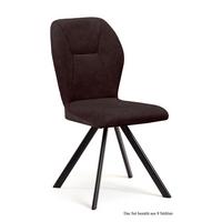 ESSZIMMERSTUHL drehbar (8er-Set) Diana 51x92x60 Schwarz/Espresso - Dunkelbraun/Schwarz, Kunststoff (60/92/51cm) - 58aufmkessel