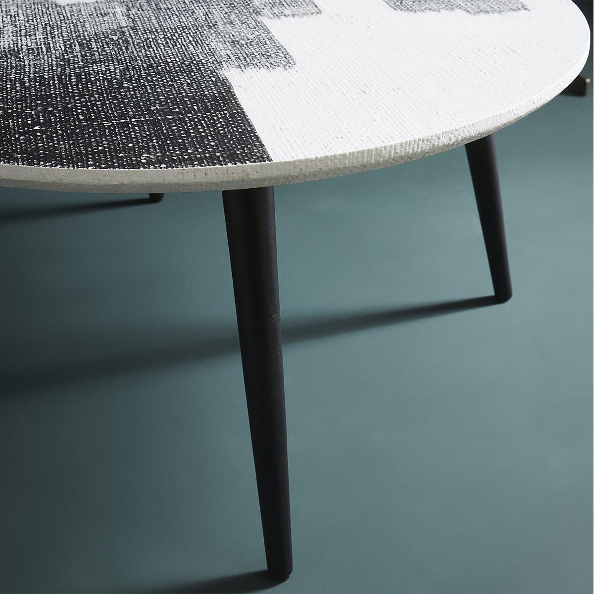 COUCHTISCH Abstract - H 38cm - Schwarz, Holzwerkstoff (80/80/38cm) - Signature
