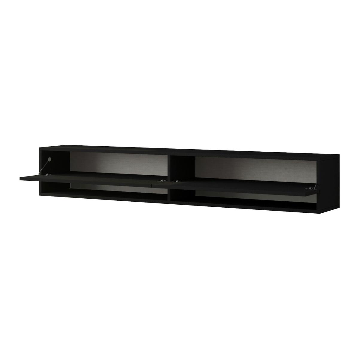TV-ELEMENT Laitila - Schwarz, Holzwerkstoff (180/29.5/31.5cm) - [en.casa]