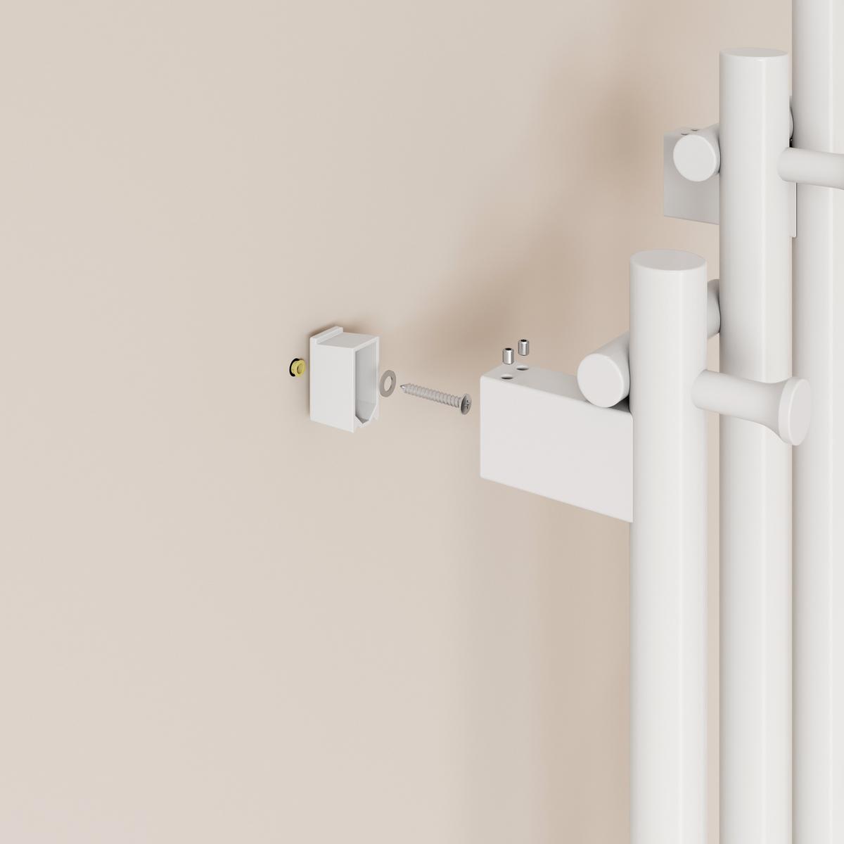 HEIZKÖRPER elektrisch vertikal 115 x 21,6 cm mit Smart-Steuerung Weiß - Weiß, Metall (21.6/115/9.4cm) - EMKE
