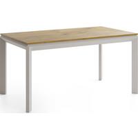 ESSTISCH Elan rechteckig ausziehbar verlängerbar mit Schwarzen Metallbeinen, Eiche Hell Braun 180-270/90/76 cm - Kaschmir/Eichefarben, Holzwerkstoff/Metall (90/270/76cm) - WFL GROUP