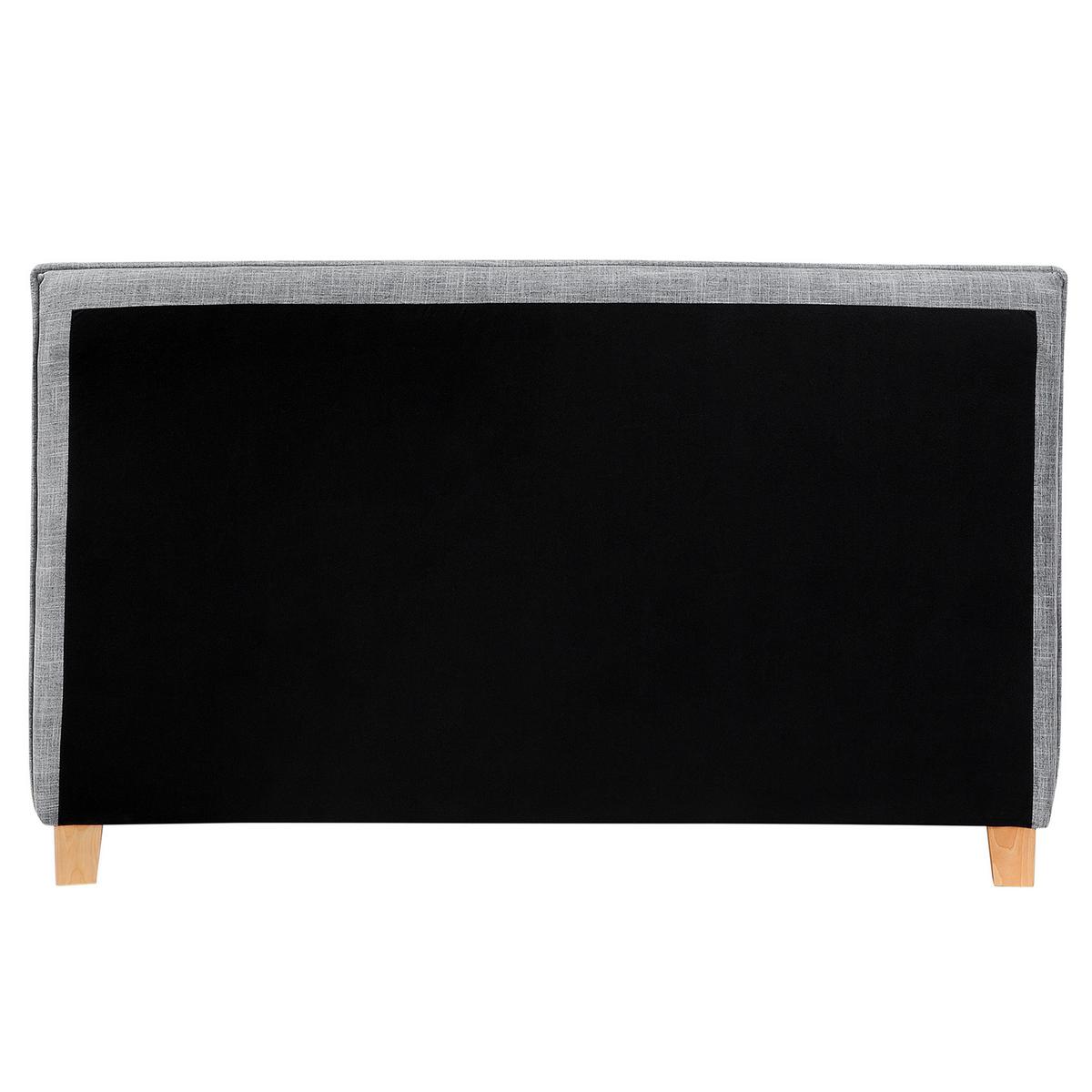 POLSTERBETT mit Lattenrost 160x200 cm Grau Sennez - Hellgrau, Textil (160/200cm) - Beliani