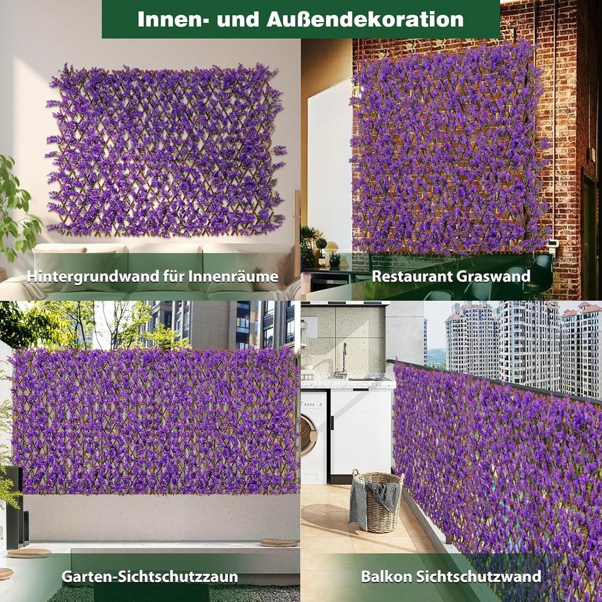 KUNSTPFLANZE Lila - Lila, Kunststoff (8cm) - COSTWAY