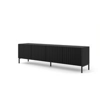 TV LOWBOARD Schwarz, Schwarz 200/56/42 - Schwarz, Holzwerkstoff (200/56/42cm) - RAUMHIRSCH FURNITURE