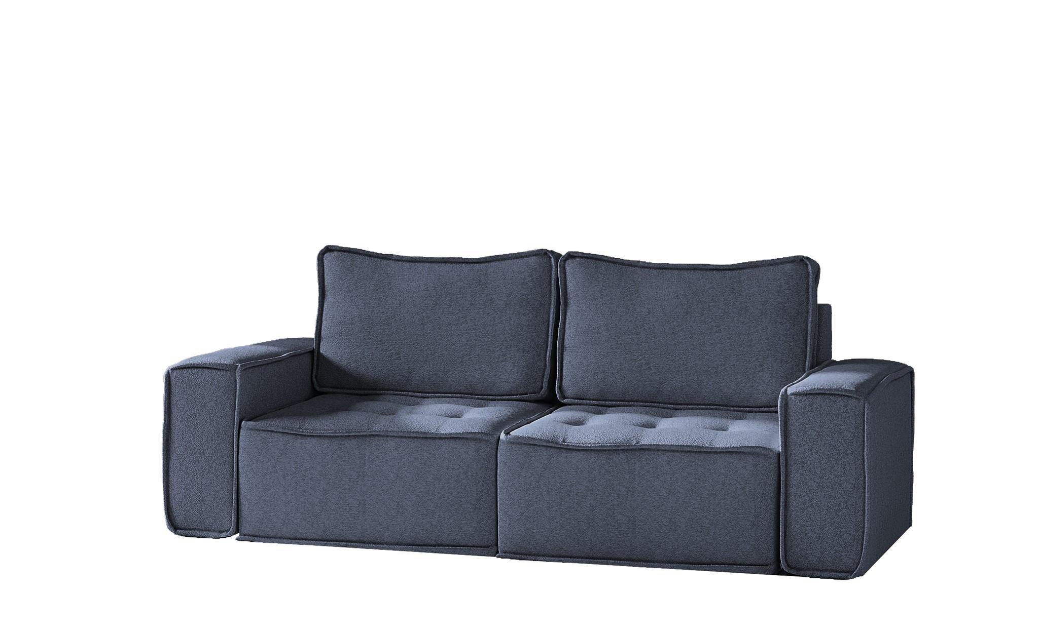SOFA Sande In Raven - Blau, Holzwerkstoff/Textil (212/85/90cm) - Fun Möbel