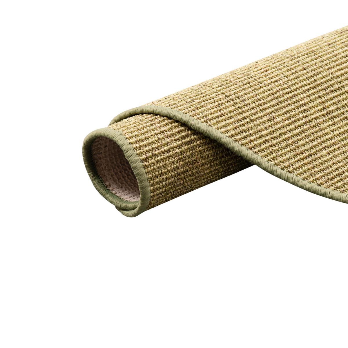 SISAL NATUR TEPPICH RUND - Grün, Textil (100/100cm) - Snapstyle