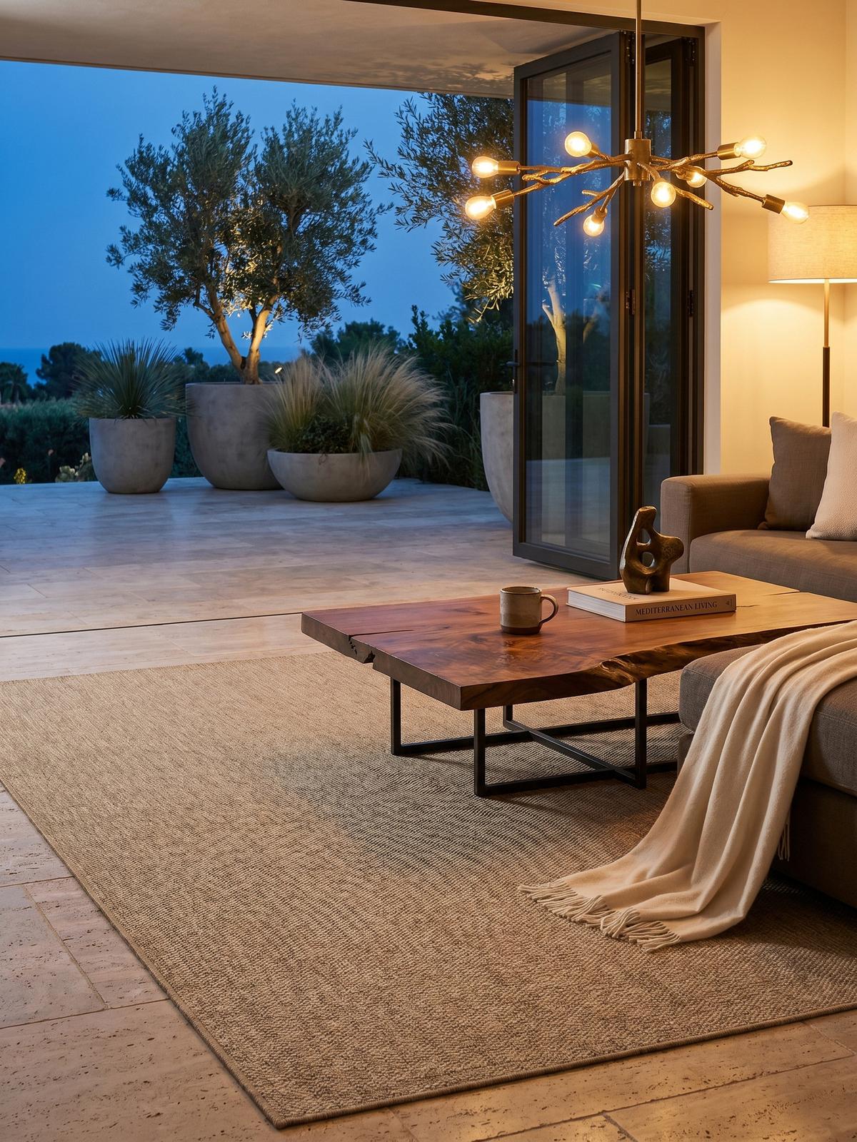 TEPPICH Outdoor KASBERG in Beige, im Vintage-Stil, 120 x 170 cm - Beige, Textil (170/120cm) - KADIMA DESIGN