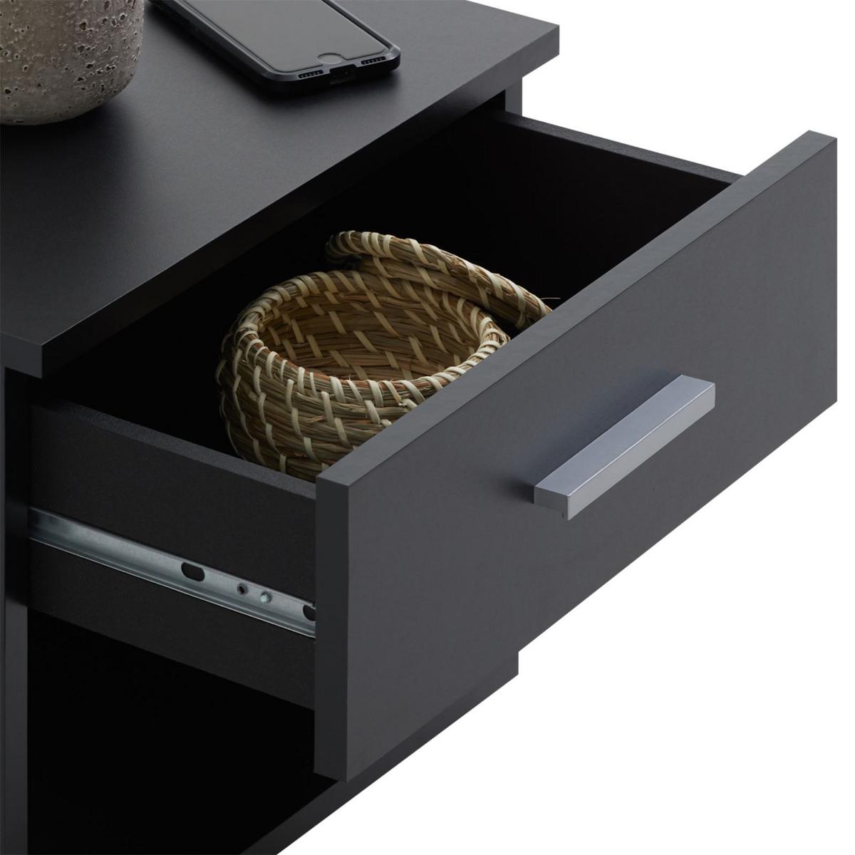 NACHTTISCH MARY 2ER-SET - Schwarz, Holzwerkstoff (42/38/30cm) - CARO-Möbel