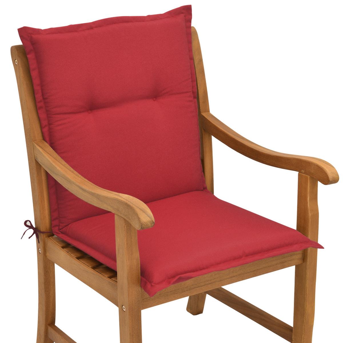 NIEDERLEHNERAUFLAGE Loft NL 100/50/6cm Rot 6tlg - Rot, Textil (50/6/100cm) - Beautissu 