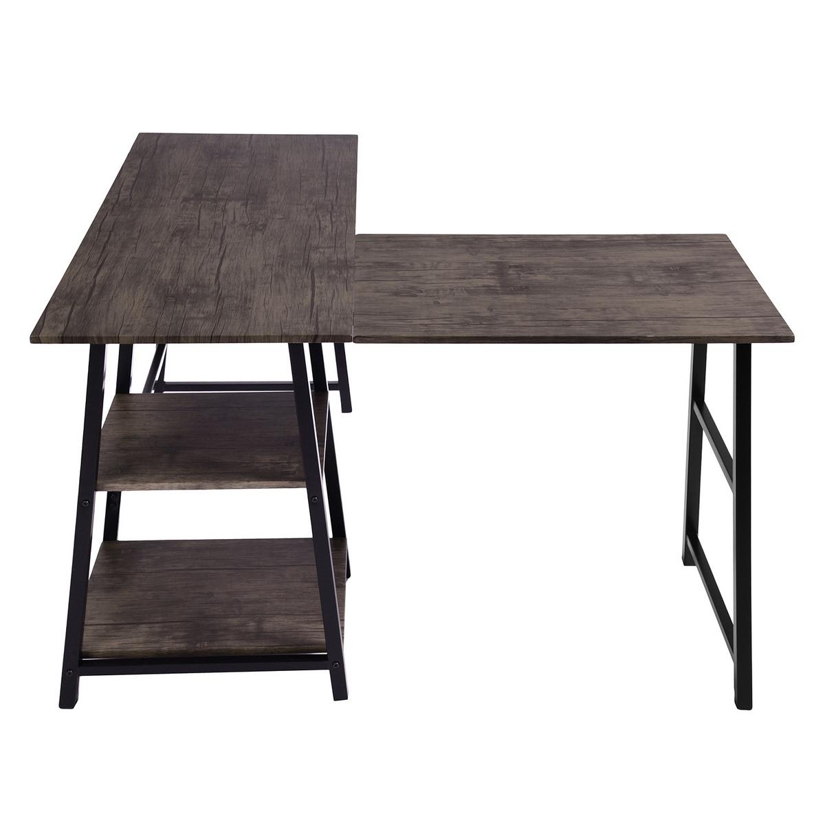 ECKSCHREIBTISCHE 120/50/75 cm in Braun - Braun, Holzwerkstoff/Metall (120/50/75cm) - Urban Meuble